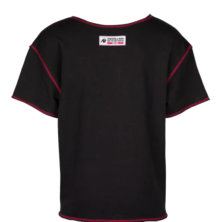 Wallace Workout Top, Black/Red