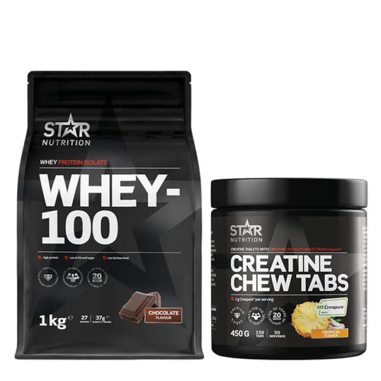Whey-100 1 kg + Creatine Chew Tabs