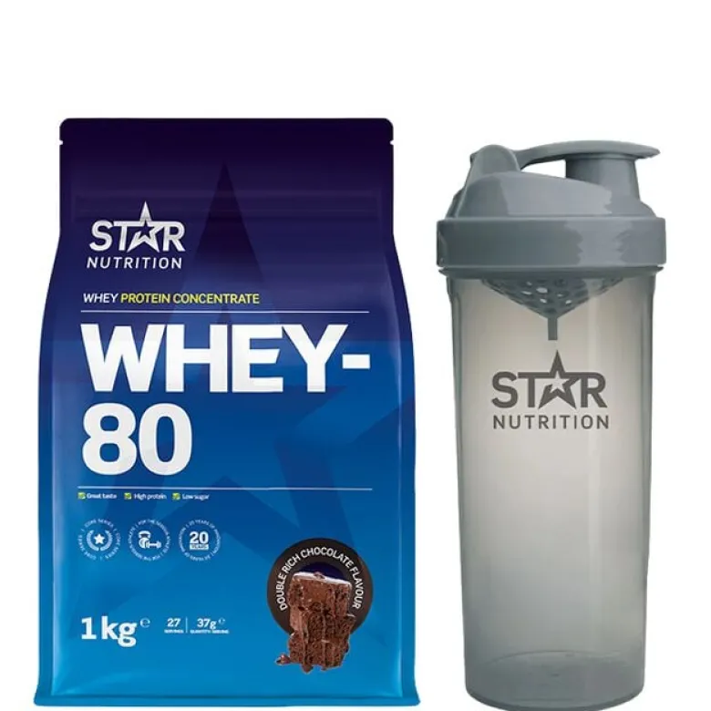 Whey-80 1 kg + Shaker Grey 800 ml