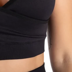 Wrap seamless bra, Black