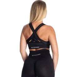 Wrap seamless bra, Black