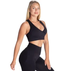 Wrap seamless bra, Black
