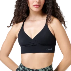 Wrap Sports Bra, Black