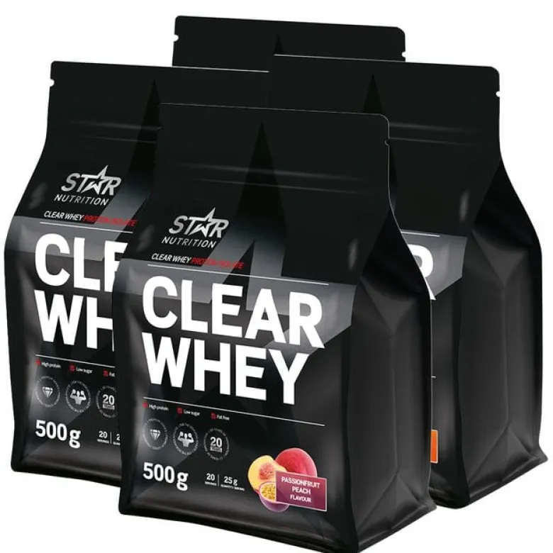 4 x Clear Whey Myseprotein 500 g