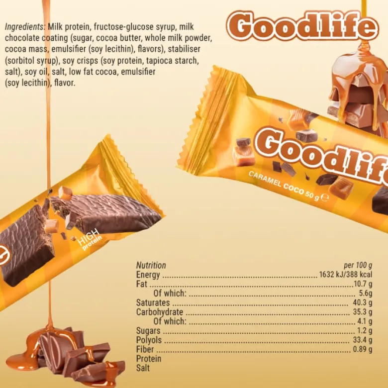 15 x Goodlife, 50 g, Caramel Coco