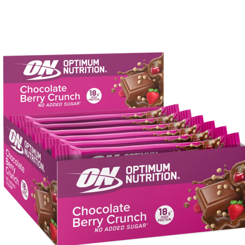 12 x Optimum Protein Bar, 55 g, Chocolate Berry Crunch