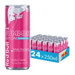 24 x Red Bull Energidryck, 250 ml, White Peach Sugarfree