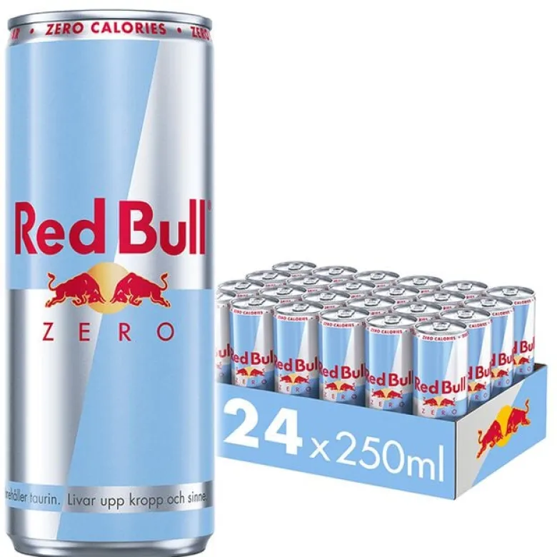 24 x Red Bull Energidryck, 250 ml, Zero