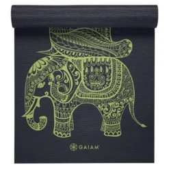 Yogamatte 6 mm Svart Gul
