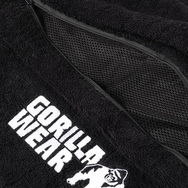 Zip Pocket Gymhåndkle Svart